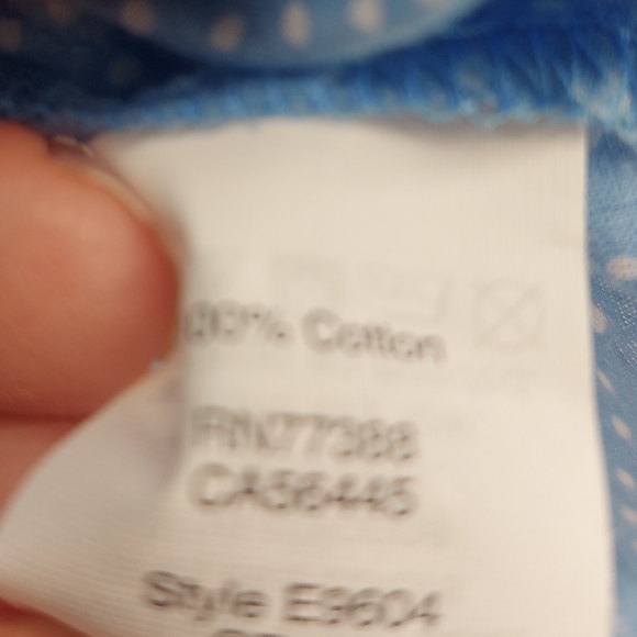 Madewell x Daryl K button up top polka-dot blue cotton - Picture 6 of 8